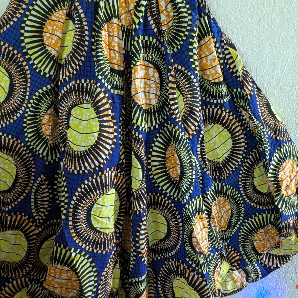Black History Hippy Style Seventies Style Multicolor Patterned Maxi Skirt